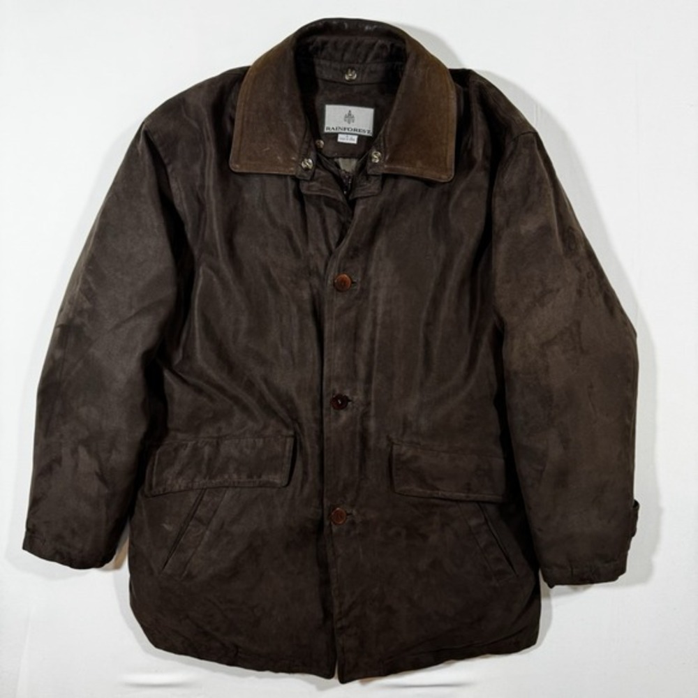 Rainforest Men's L Brown Barn Coat Suede Collar Down‎ Liner Heritage Grandpacore